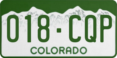 CO license plate 018CQP