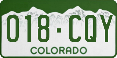 CO license plate 018CQY