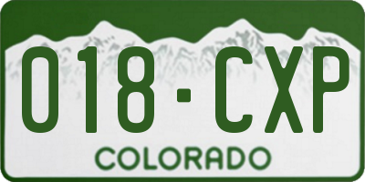 CO license plate 018CXP