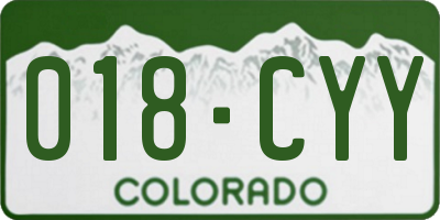 CO license plate 018CYY
