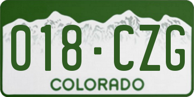 CO license plate 018CZG
