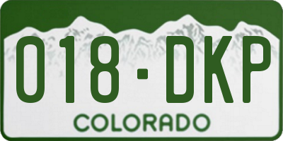 CO license plate 018DKP
