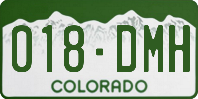 CO license plate 018DMH