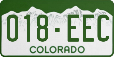 CO license plate 018EEC