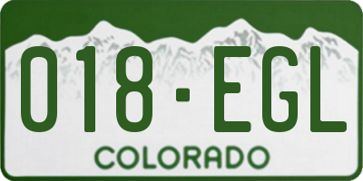 CO license plate 018EGL