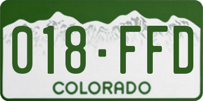 CO license plate 018FFD
