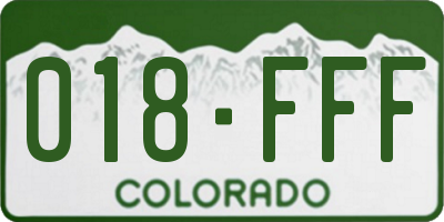 CO license plate 018FFF