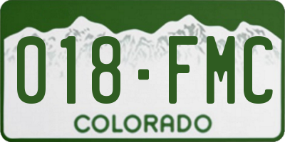 CO license plate 018FMC