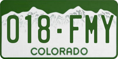 CO license plate 018FMY