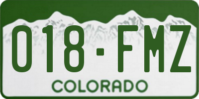 CO license plate 018FMZ