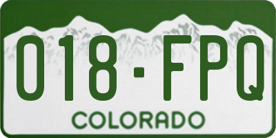 CO license plate 018FPQ