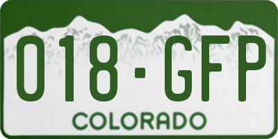 CO license plate 018GFP
