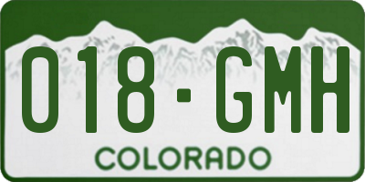 CO license plate 018GMH