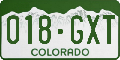 CO license plate 018GXT