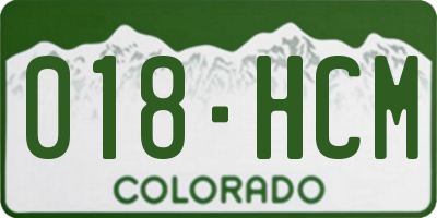 CO license plate 018HCM