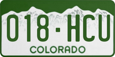CO license plate 018HCU
