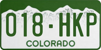 CO license plate 018HKP