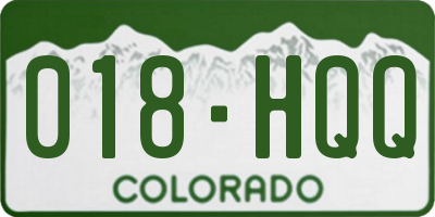 CO license plate 018HQQ