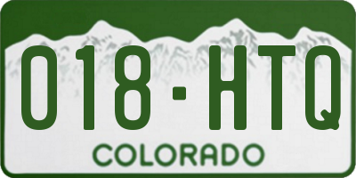 CO license plate 018HTQ