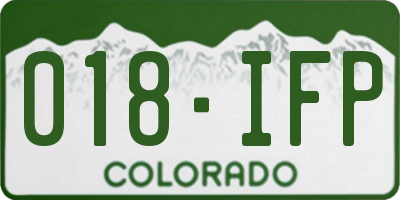 CO license plate 018IFP