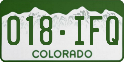 CO license plate 018IFQ