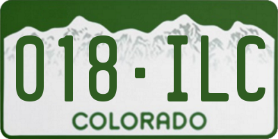 CO license plate 018ILC