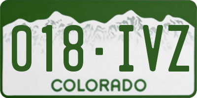 CO license plate 018IVZ