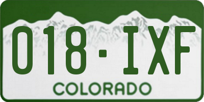 CO license plate 018IXF