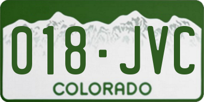 CO license plate 018JVC