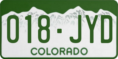 CO license plate 018JYD