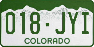 CO license plate 018JYI