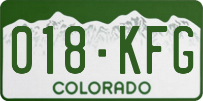 CO license plate 018KFG