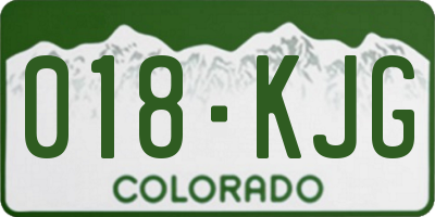 CO license plate 018KJG