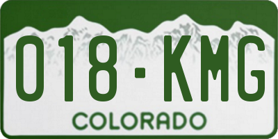 CO license plate 018KMG