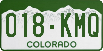CO license plate 018KMQ