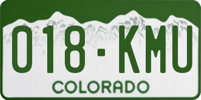 CO license plate 018KMU