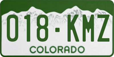 CO license plate 018KMZ