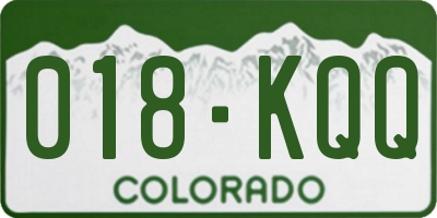 CO license plate 018KQQ