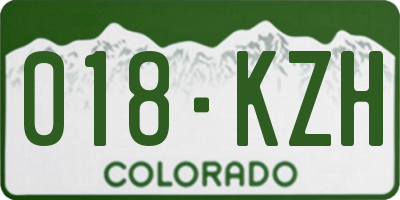 CO license plate 018KZH