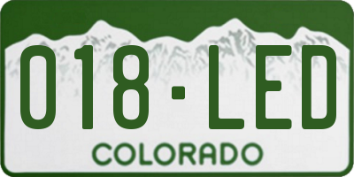 CO license plate 018LED