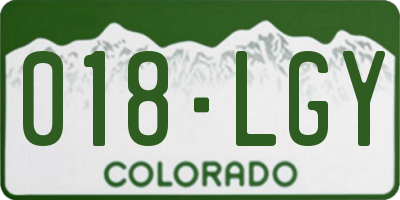 CO license plate 018LGY