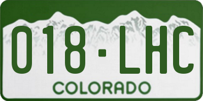 CO license plate 018LHC