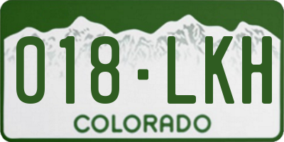 CO license plate 018LKH
