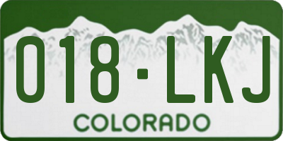 CO license plate 018LKJ