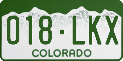 CO license plate 018LKX