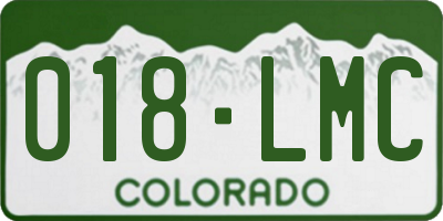 CO license plate 018LMC