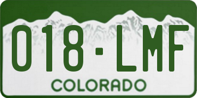 CO license plate 018LMF