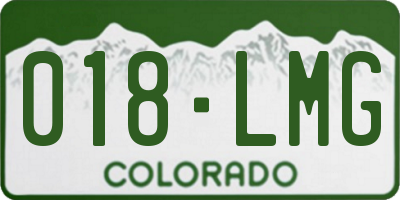 CO license plate 018LMG