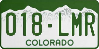 CO license plate 018LMR