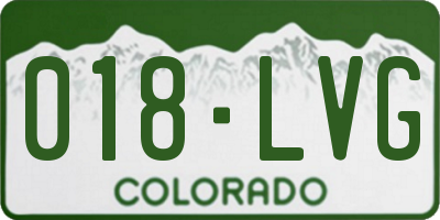 CO license plate 018LVG